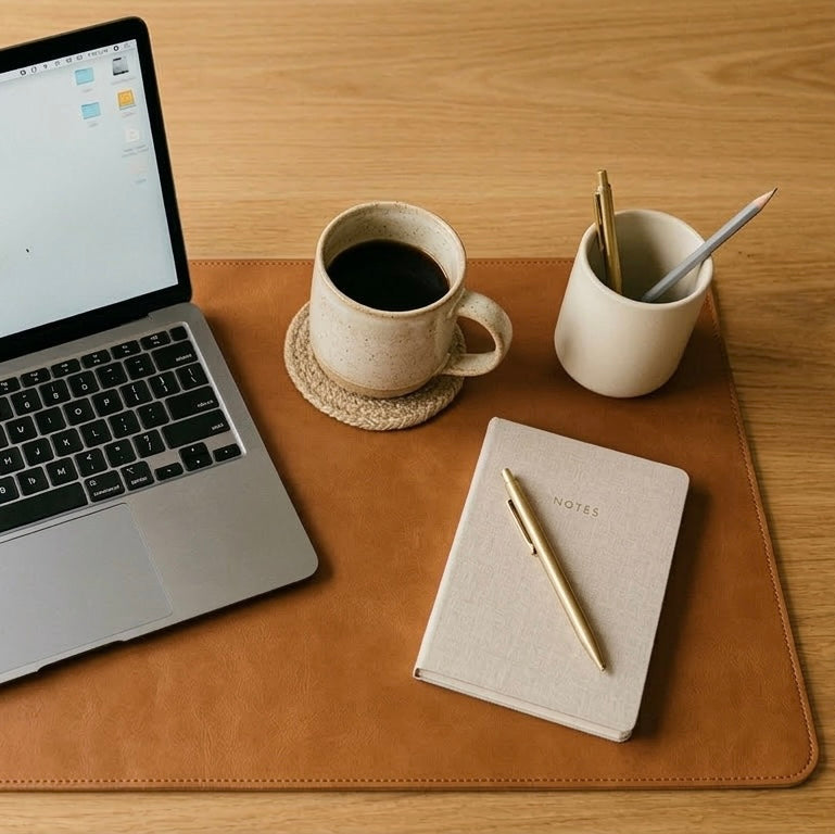 faux leather desk mat