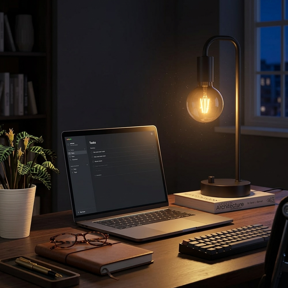 minimal desk lamp